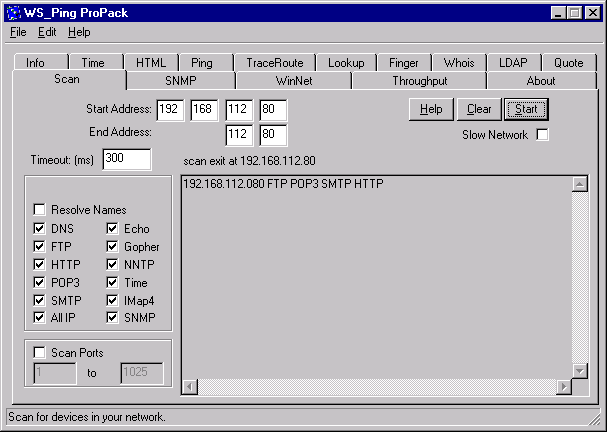 [Scan auf einen Server]