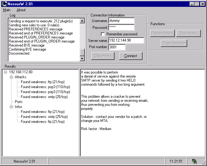 [Scan auf Firewall-Rechner]